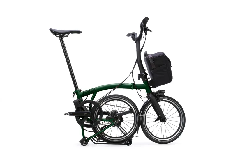 Brompton Electric P Line with SuperRoll+ 4-Speed Folding Bike 2027 in Racing Green-1