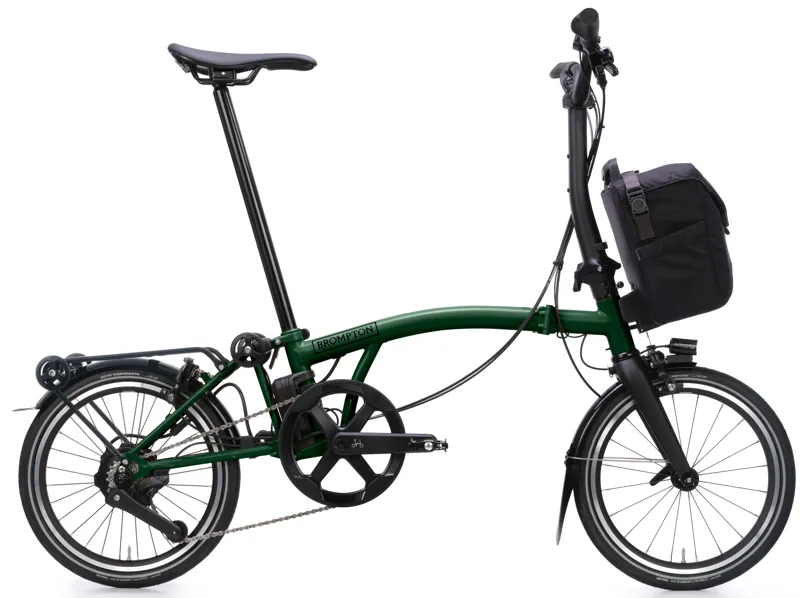 Brompton Electric P Line with SuperRoll+ 4-Speed Folding Bike 2027 in Racing Green
