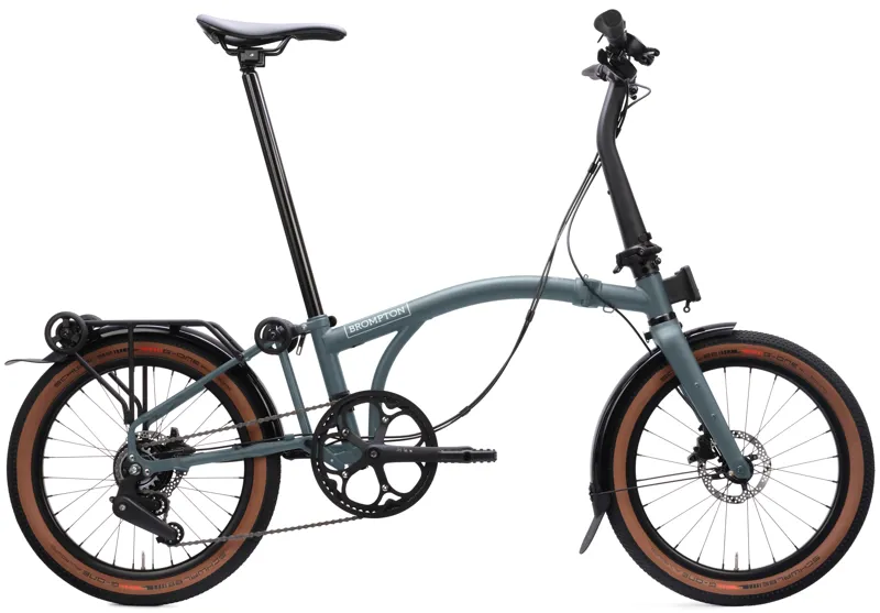 Brompton G Line with Roller Frame 8 Speed Folding Bike 2027 in Lake Grey