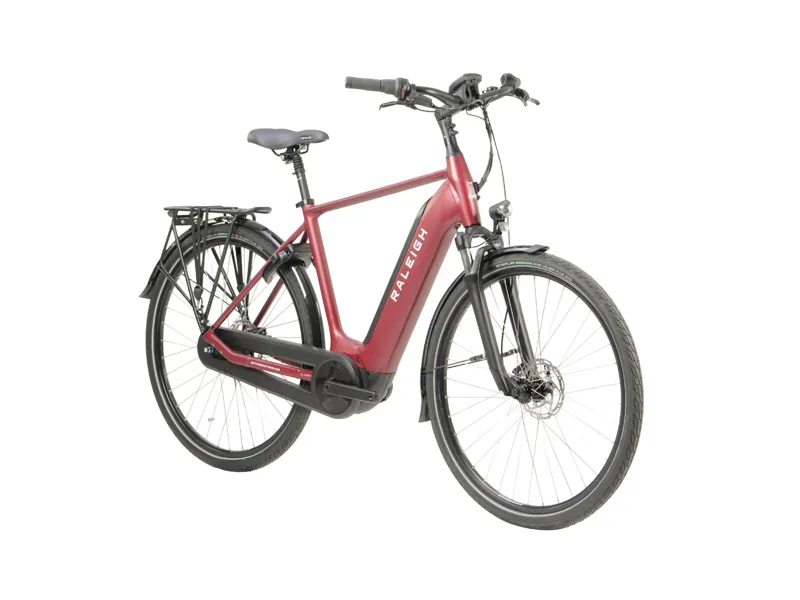 Raleigh Motus Tour Crossbar 7sp Hub Gear Electric Hybrid Bike 2023 in  Red-1