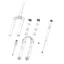RockShox Pike C1+ / Pike Flight Attendant C1+ Debonair 27.5/29B 37 Off-Set Fork CSU Spare in Black