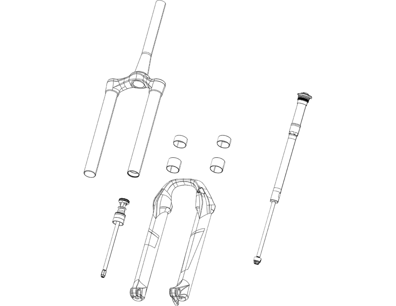 Balfes Bikes RockShox Spare Fork CSU Debonair 27 Boost 15x110 Off-Set Taper No Gradients - Pike B1-B2 2018-2019. Pike Select/Select+/Ultimate B3 2020 in GLOSS BLAC | Free postage over £30, £10 off first order, price match & 0% finance.