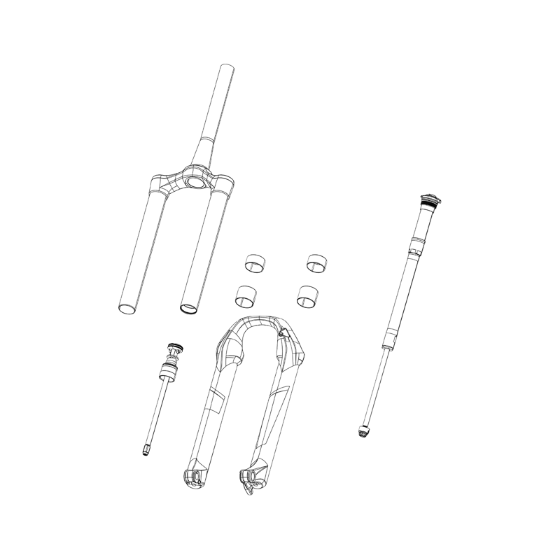 Balfes Bikes RockShox Spare Fork CSU Debonair 27 Boost 15x110 Off-Set Taper No Gradients - Pike B1-B2 2018-2019. Pike Select/Select+/Ultimate B3 2020 in GLOSS BLAC | Free postage over £30, £10 off first order, price match & 0% finance.