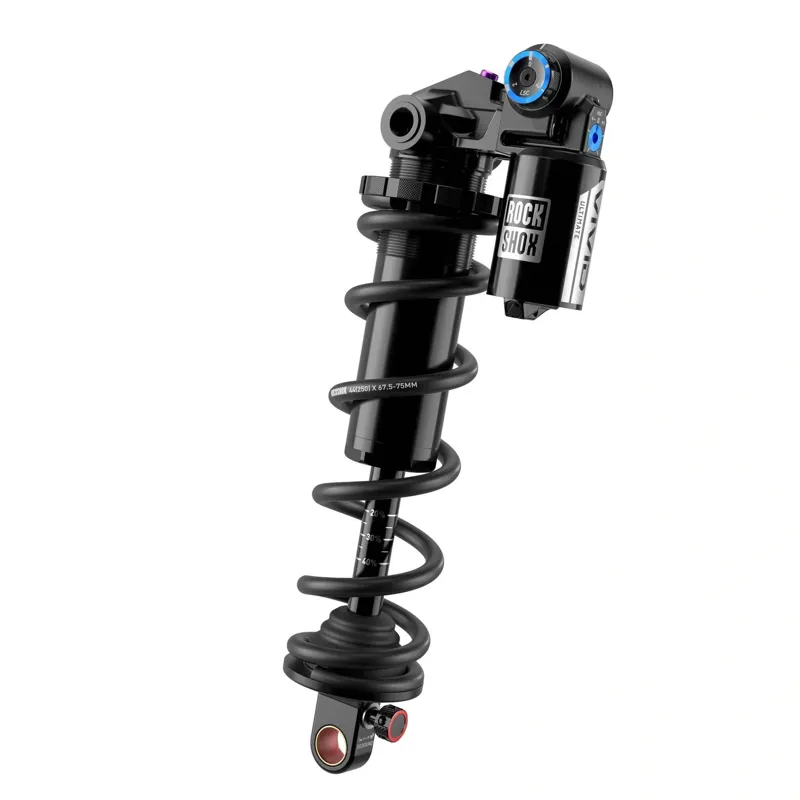 RockShox Vivid Coil Ultimate DH RC2 Rear Shock 225x75mm Reb55/Comp34 Standard Trunnion D1 in Black