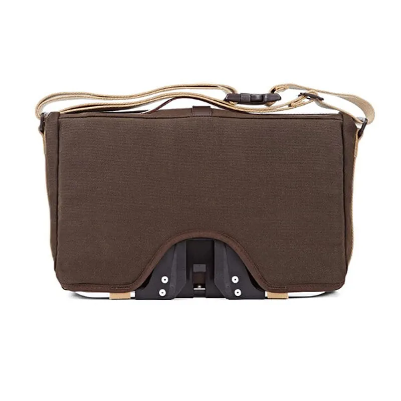 Brompton Roll Top Bag with Frame in Khaki Waxed Canvas-4