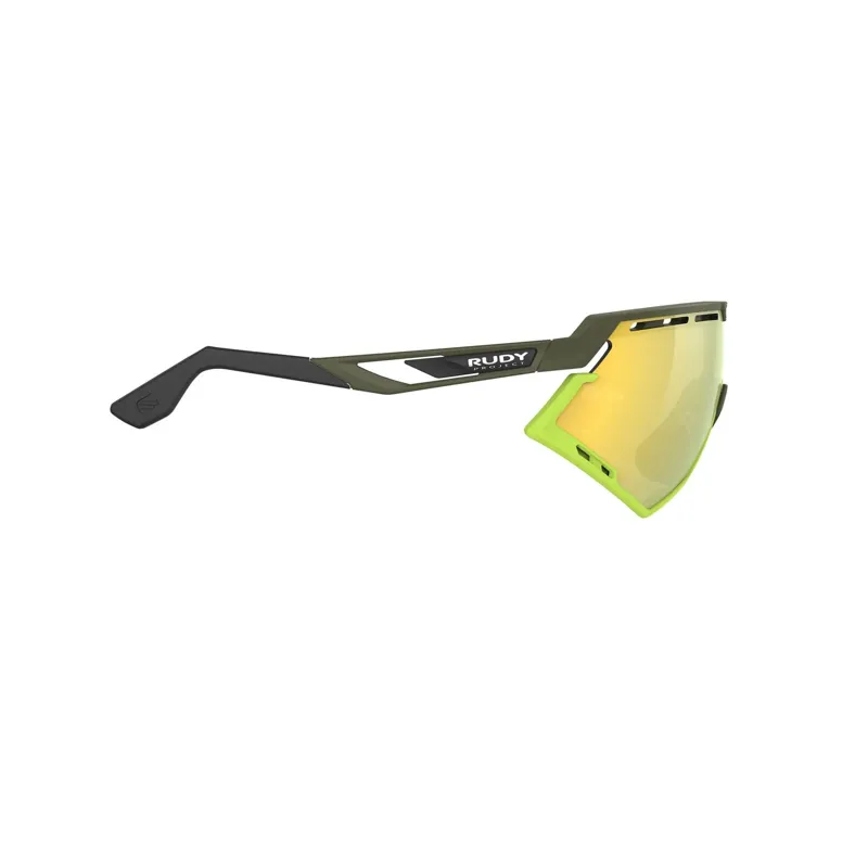 Rudy Project Defender RP Optics Sunglasses in Olive Matte/Multilaser Yellow-1
