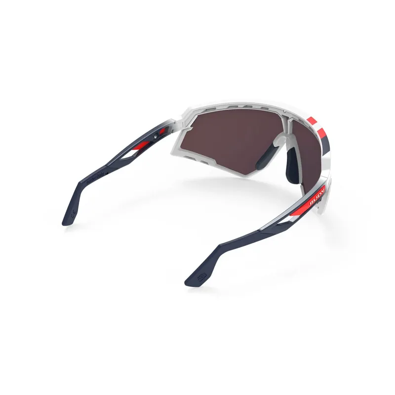 Rudy Project Defender RP Optics Sunglasses in White Gloss/Fade Blue/Red Stripes/White/Mult-1