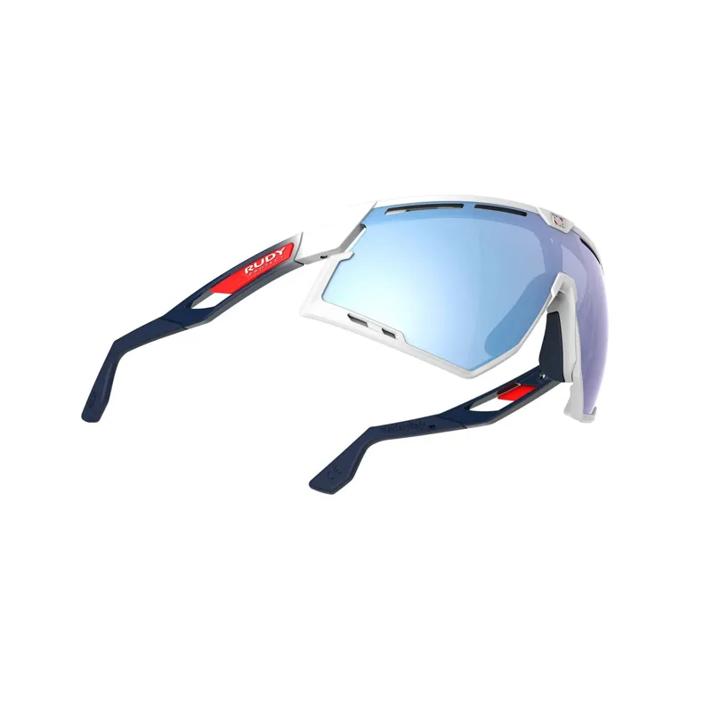 Rudy Project Defender RP Optics Sunglasses in White Gloss/Fade Blue/Red Stripes/White/Mult-4