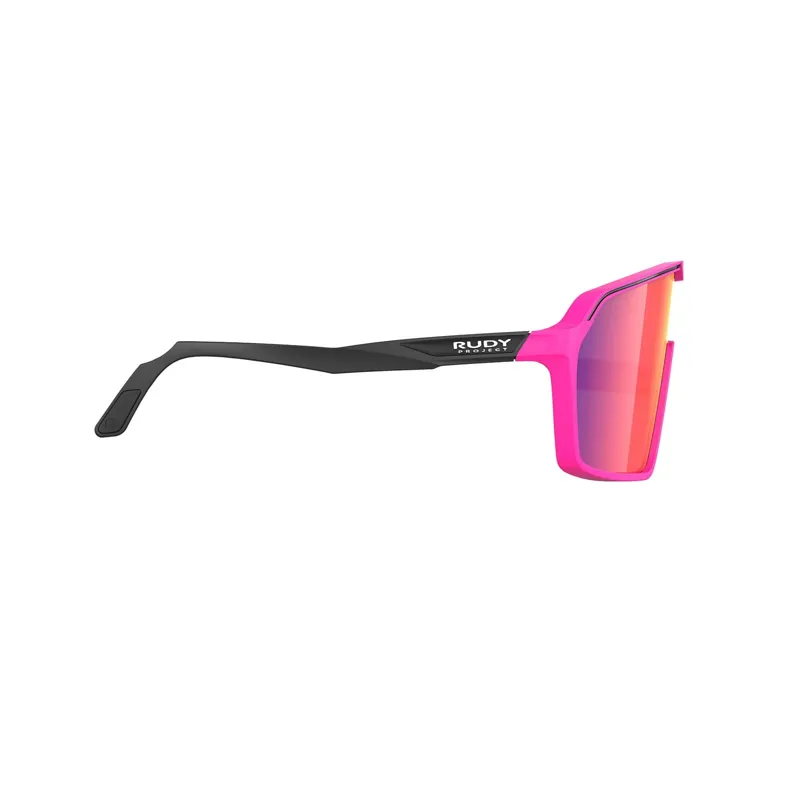 Rudy Project Spinshield RP Optics Sunglasses in Pink Fluo/Black Matte/Multilaser Red-4