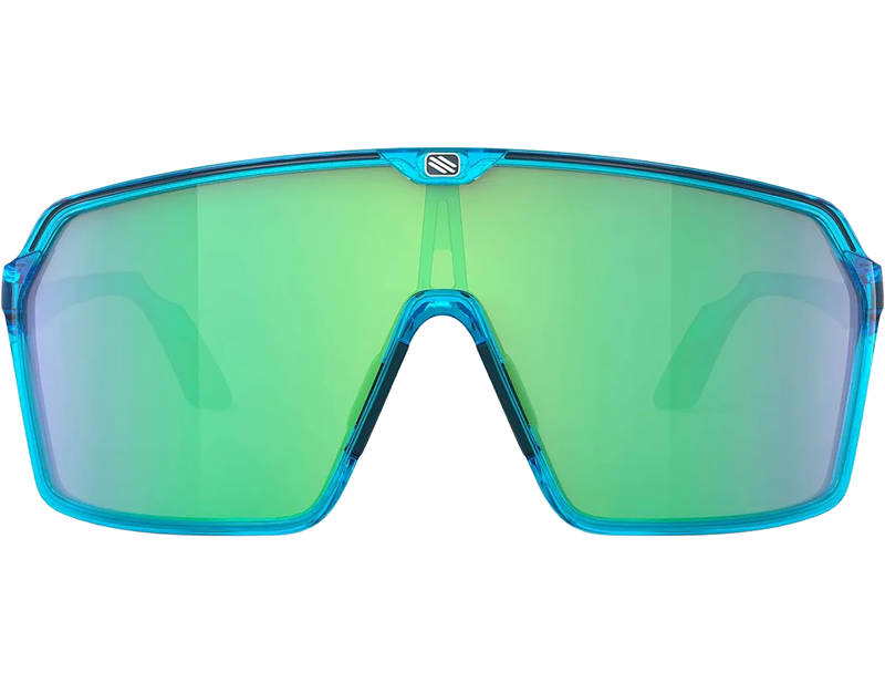 Rudy Project Spinshield RP Optics Sunglasses in Crystal Azur/Multilaser Green-1