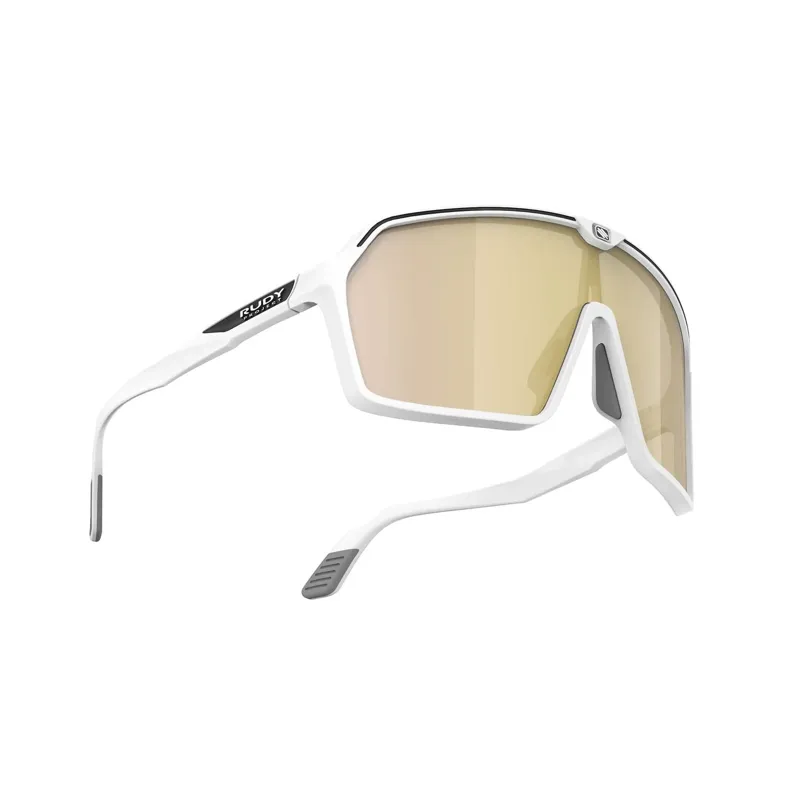 Rudy Project Spinshield RP Optics Sunglasses in White Matte/Multilaser Gold-1