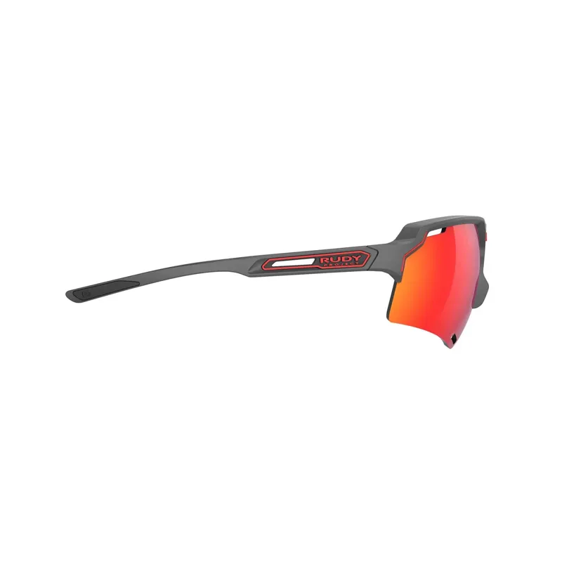 Rudy Project Deltabeat RP Optics Sunglasses in Charcoal Matte/Multilaser Red-3
