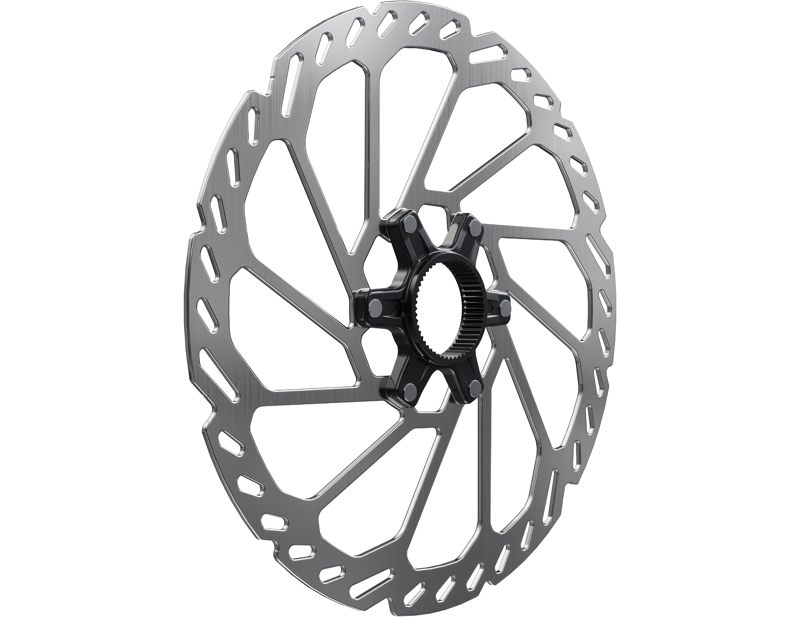 Shimano RT-CL750 220mm Centre Lock Rotor with External Lock Ring 2.2mm Thickness in Silver/Black-1