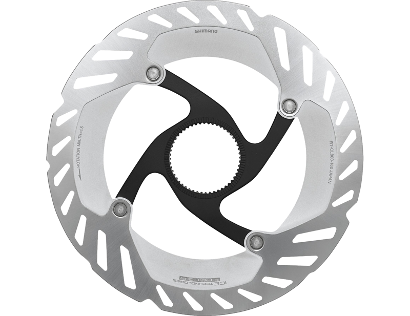 Balfes Bikes Shimano RT-CL800 Ice Tech FREEZA rotor with external lockring - 160 mm | Free postage over £30, £10 off first order, price match & 0% finance.