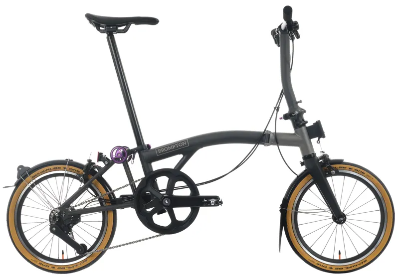 Brompton T Line Ceratech 4 Speed Folding Bike 2025 in Ceratech Black