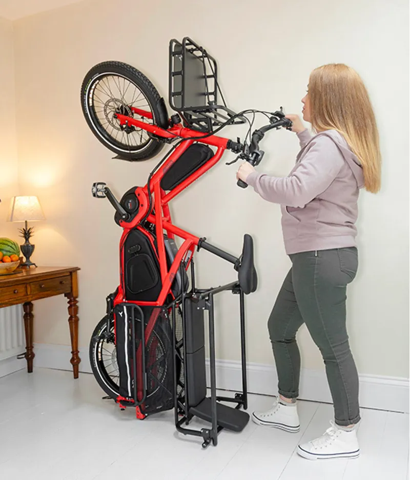 Tern Quick Haul Long D9 Performance 400Wh Electric Cargo Bike 2026 in Satin Traffic Red-8