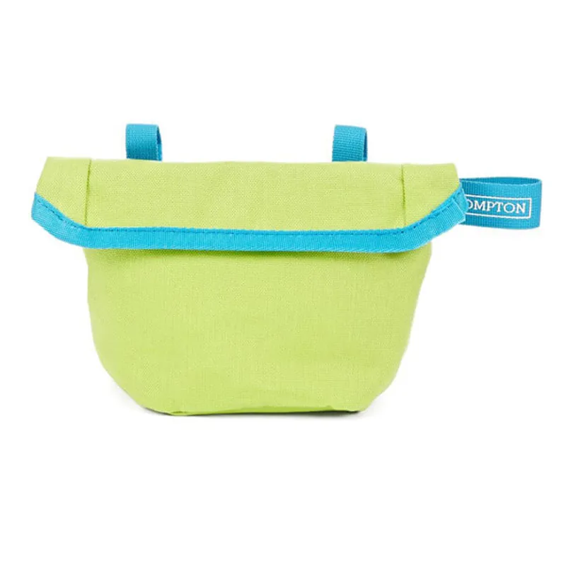 Brompton Saddle Pouch Bag in Lime Green with Lagoon Blue trim