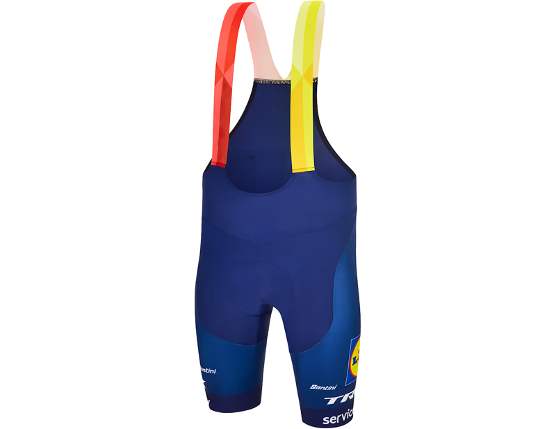 Santini Lidl-Trek RSL Team Bib Short in Dark Blue/Yellow-2