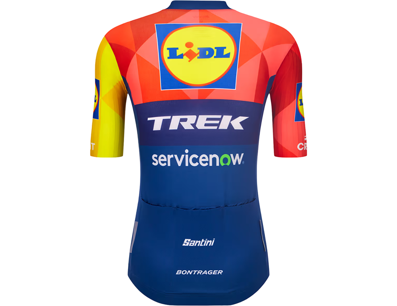 Santini Lidl-Trek RSL Short Sleeve Team Jersey in Dark Blue/Yellow-1