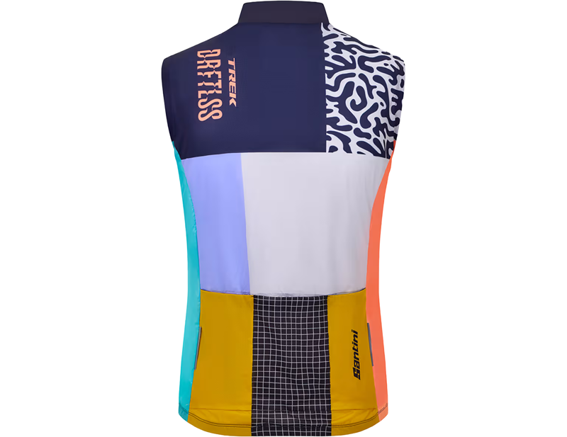 Trek Santini Driftless Team Replica Cycling Vest in Dark Blue/Light Blue-1