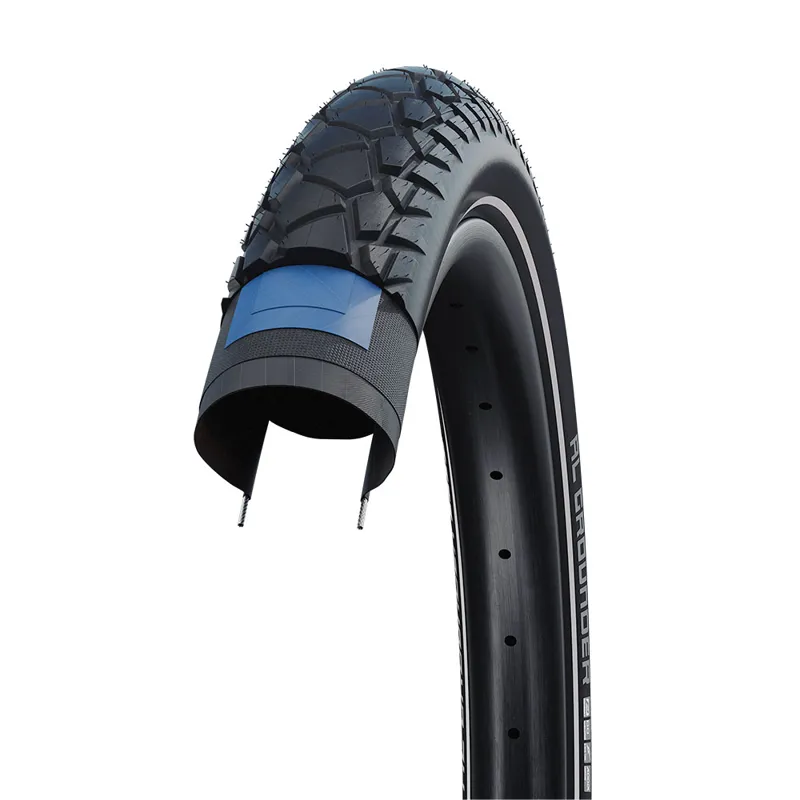 Schwalbe Al Grounder Perf RaceGuard 29x2.35 Tyre in Black/Reflective-2