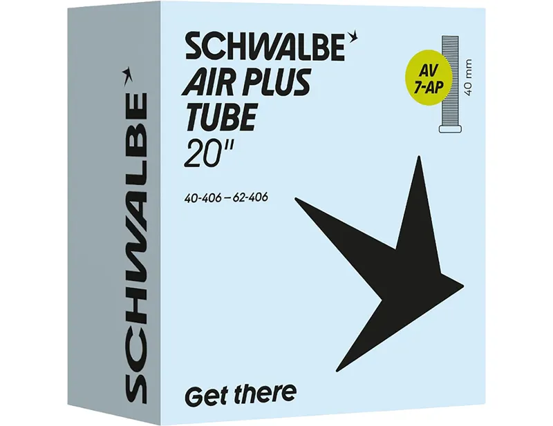 Schwalbe AV7 Air Plus 20x1.50-2.50 40mm Inner Tube in Black