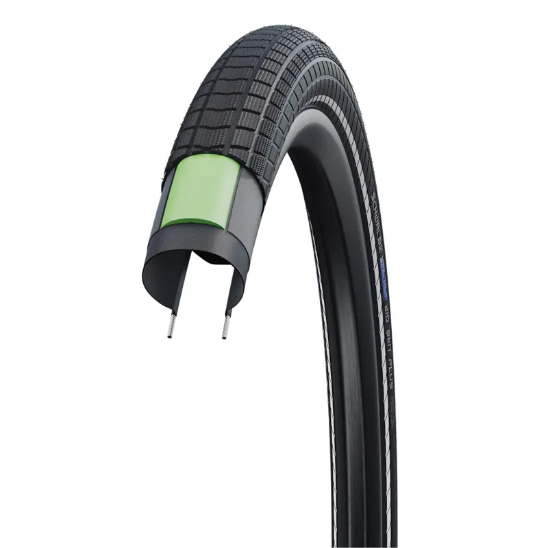 Schwalbe Big Ben Plus DD GreenGuard 27.5x2.15 Tyre in Black/Reflective-2