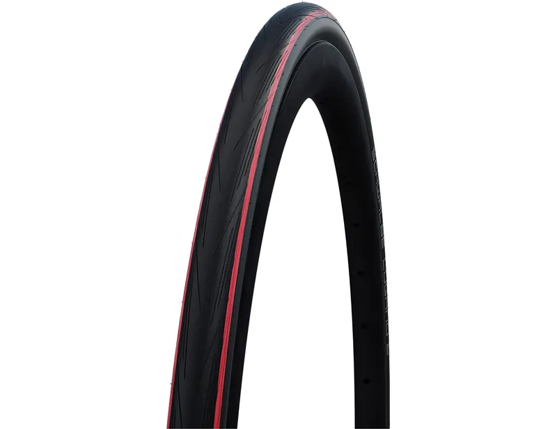 Schwalbe Lugano II K-Guard 700 x 25c Folding Road Tyre in Black / Red