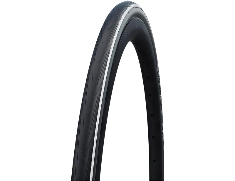 Schwalbe Lugano II K-Guard Tyre 700x25c in Black / White Stripes
