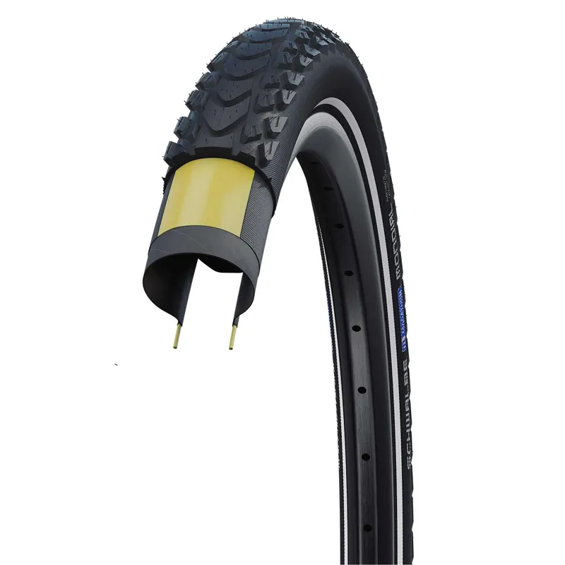 Schwalbe Marathon Mondial Pro Evolution V-Guard Double Defense Folding 28 Inch Tyre in Black/Reflex-2
