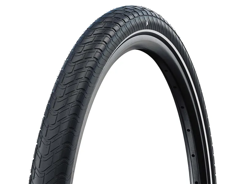 Schwalbe Motion Big Apple RaceGuard 28 Inch Bicycle Tyre in Black/Reflective