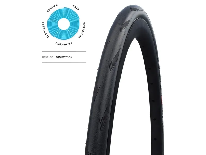 Schwalbe Pro One Evo TLE Folding Road Tyre 650c 25c in Black-1