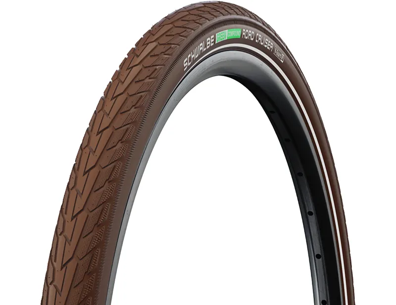 Schwalbe Road Cruiser K-Guard Tyre 700x40c in Brown/Reflective