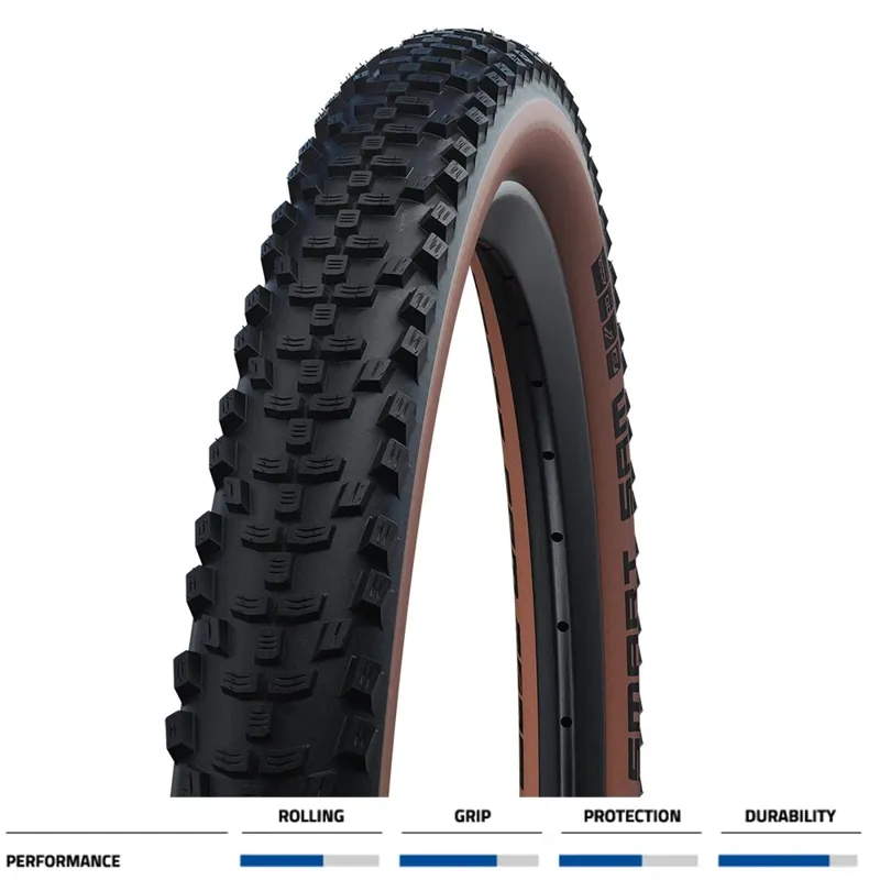 Schwalbe Smart Sam Performance E-25 Tyre 27.5 Inch in Brown