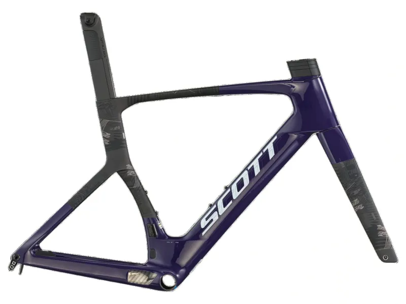 Scott Foil RC Team HMX Frame Set 2026 in Grape Purple/Carbon Black