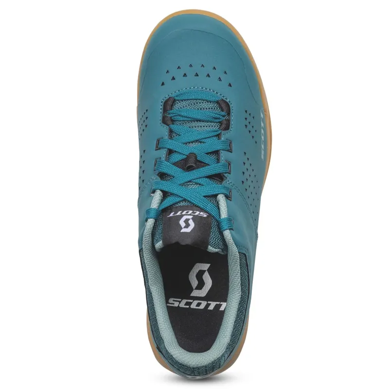 Scott MTB Shr-alp Flat Lace Women's Shoe in Petrol Blue/Mint Green-4