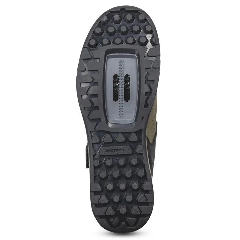 Scott MTB Shr-alp Lace Strap Shoe in Black/Fir Green-5