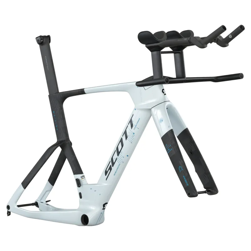 Scott Plasma RC TT HMX Frame Set 2026 in Cumulus White/Carbon Black-2