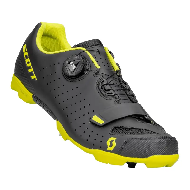 Balfes Bikes Scott MTB Comp Boa Mountain Bike Shoe in Black/Sulphur Yellow | Free postage over £30, £10 off first order, price match & 0% finance.