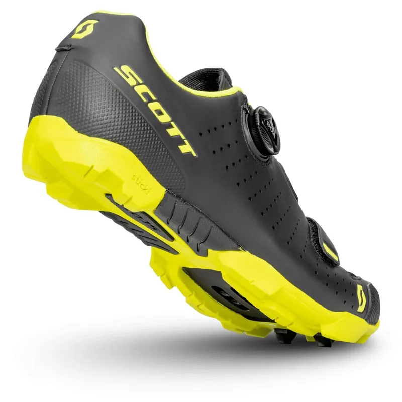 Scott MTB Comp Boa Mountain Bike Shoe in Black/Sulphur Yellow-1