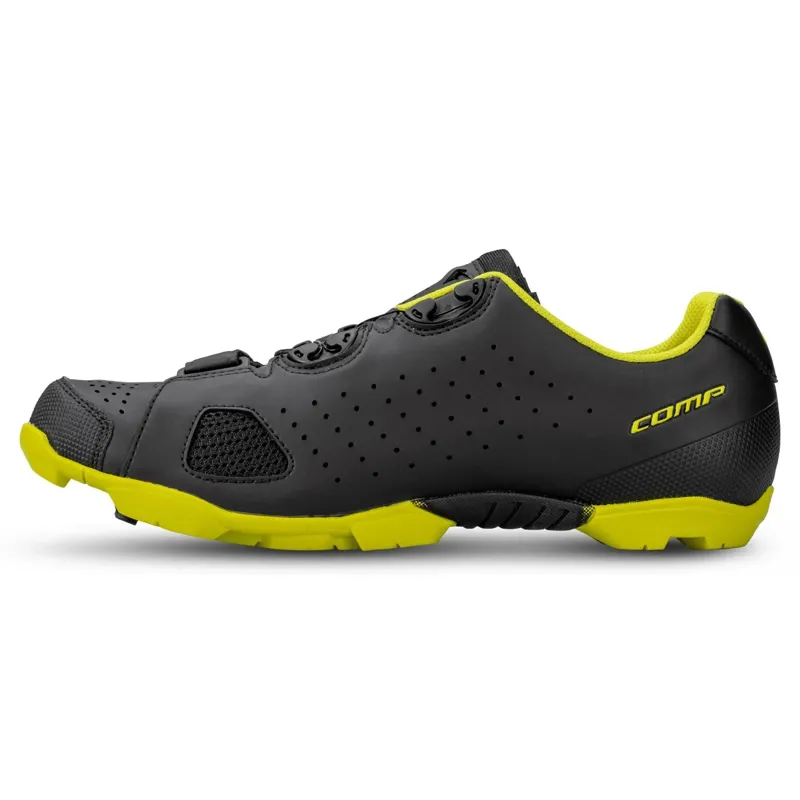 Scott MTB Comp Boa Mountain Bike Shoe in Black/Sulphur Yellow-3