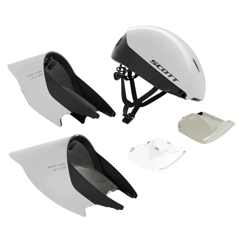 Scott Split Mips TT Helmet in Mineral White-2