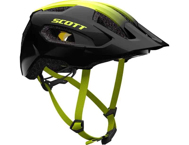 Scott Supra Plus MIPS Helmet in Black/Radium Yellow