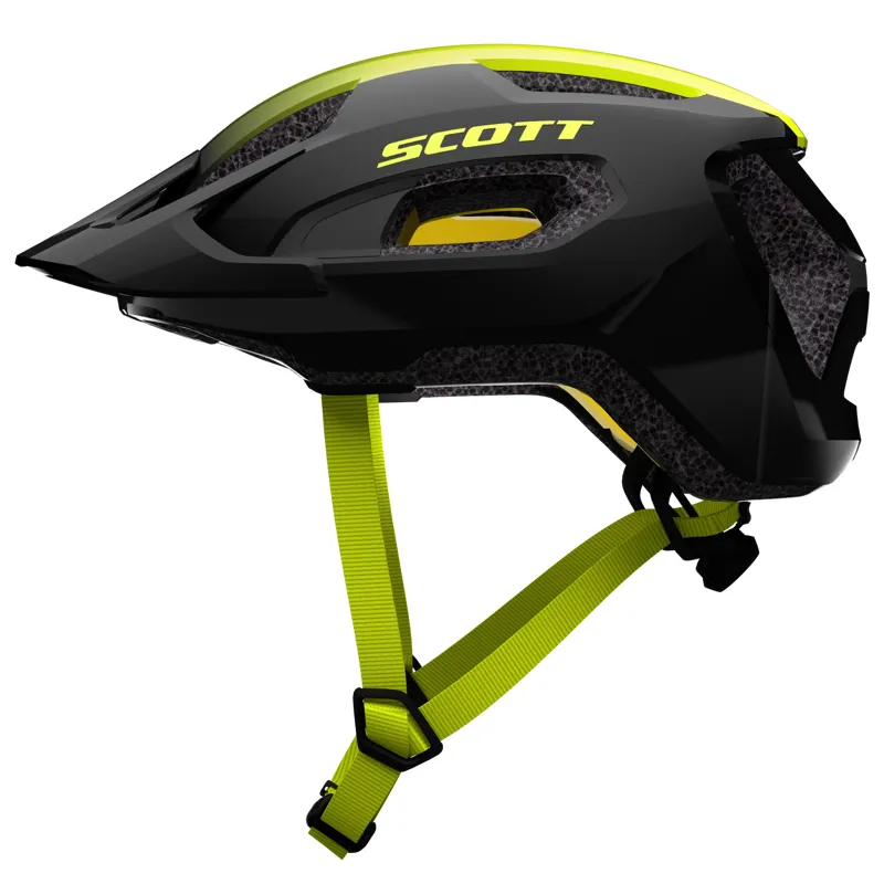 Scott Supra Plus MIPS Helmet in Black/Radium Yellow-1