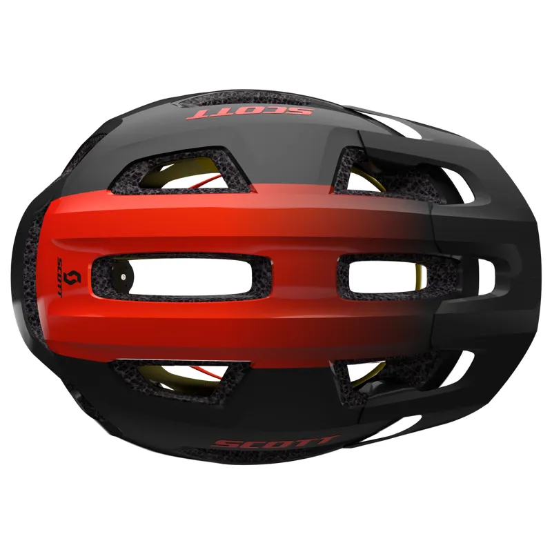 Scott Supra Plus MIPS Helmet in Dark Grey/Red-2