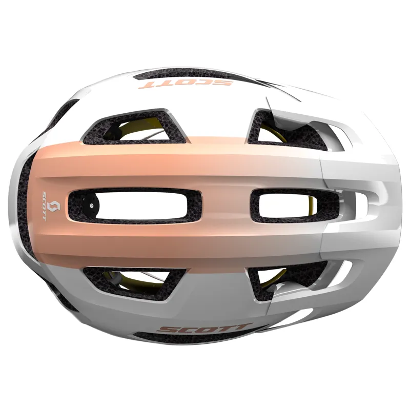 Scott Supra Plus MIPS Helmet in Pearl White/Rose Beige-2