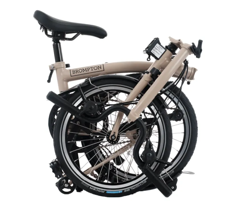 Brompton C Line 12-Speed Folding Bike 2026 in Dune Sand-6
