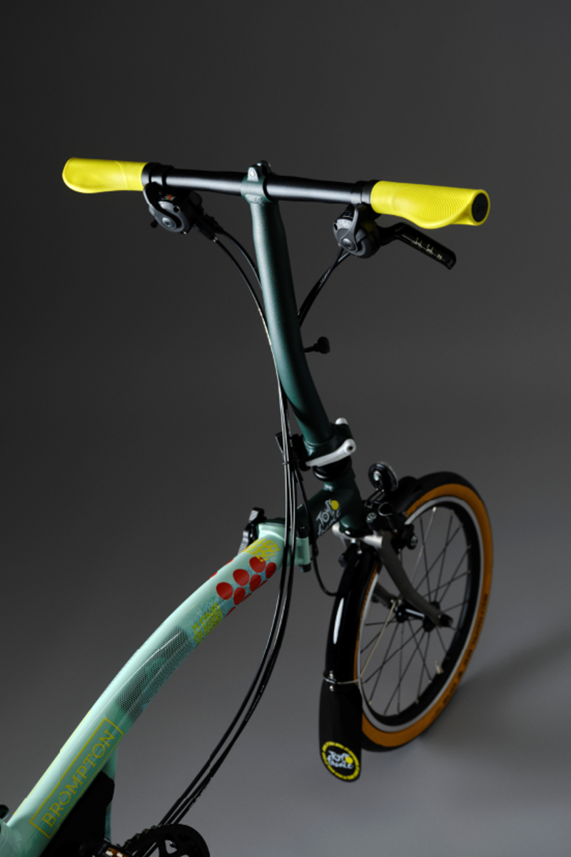 Brompton x Tour De France Limited Edition P Line 12-Speed Folding Bike 2025 in Low Handlebar-8