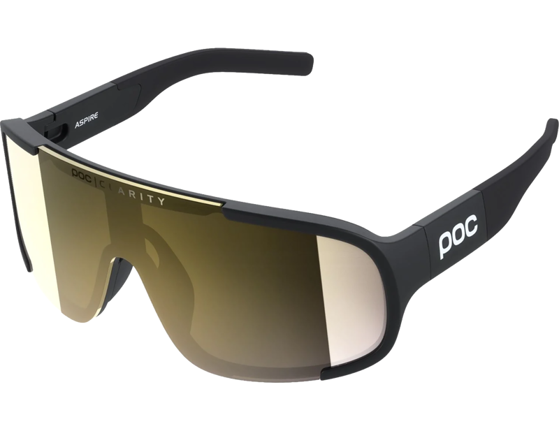 POC Aspire Mid in Uranium Black/Clarity Road/Partly Sunny Gold