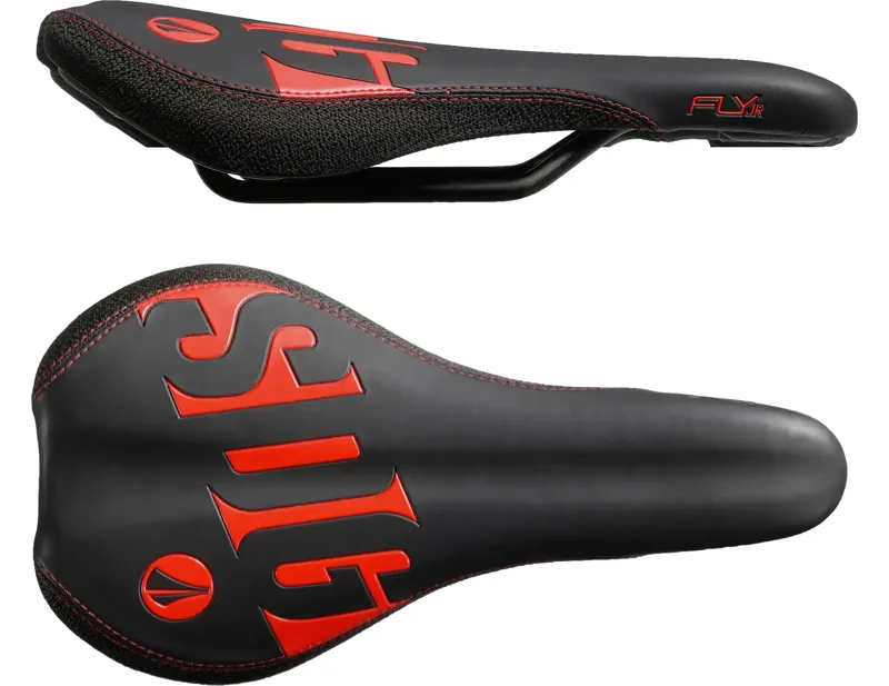 SDG Fly Junior Steel Rail Saddle in Black/Red
